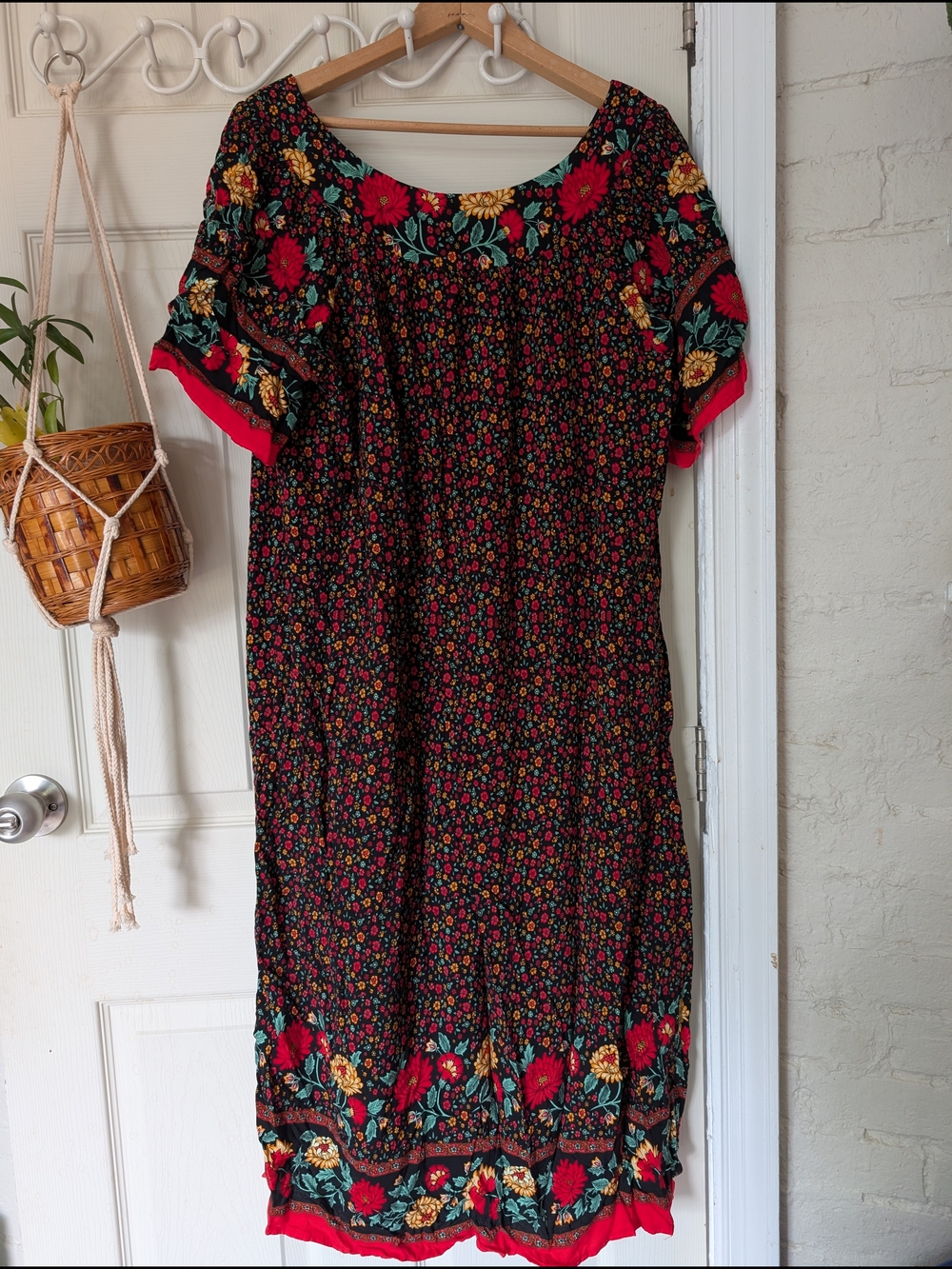 Ekouaer Colorful Floral Maxi Dress Muumuu with Pockets 2XL - Picture 7 of 9